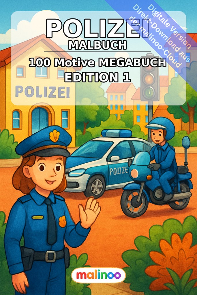 Polizei-Abenteuer zum Sofort-Ausmalen