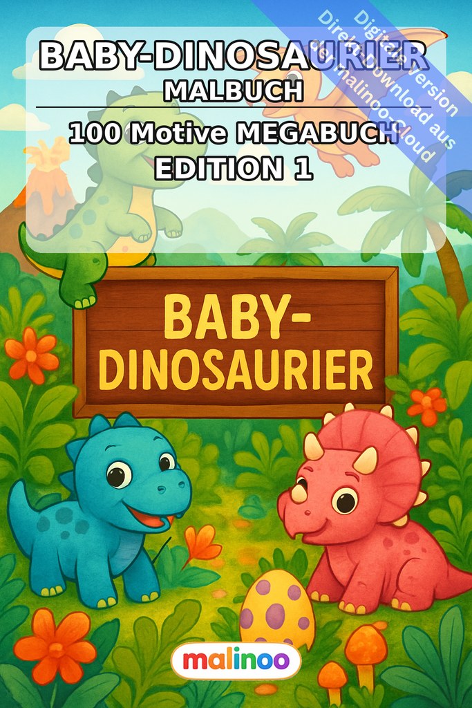 Niedliche Dino-Abenteuer zum Sofort-Ausmalen