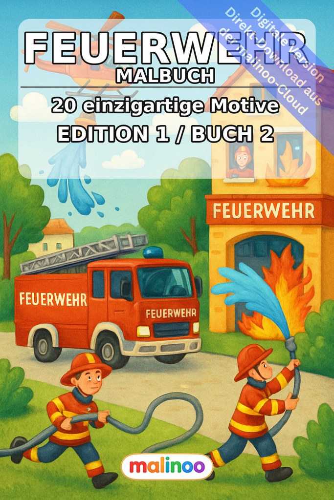 Tatütata zum Ausmalen: Feuerwehrspaß für zu Hause