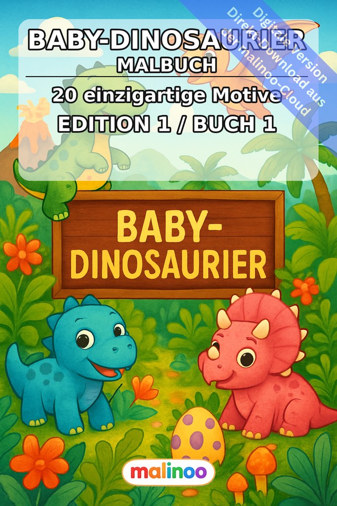 Kleine Dino-Abenteuer zum Ausmalen