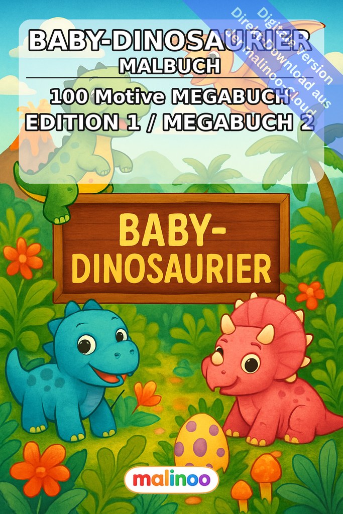 Kleine Dinos, großer Ausmalspaß zum Sofortstart