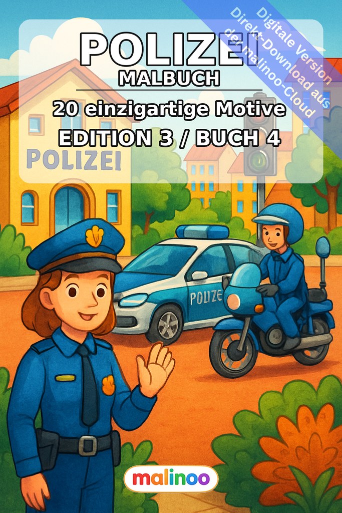 Polizei-Ausmalspaß zum Sofortstart