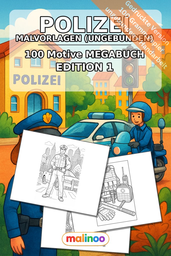 Polizei-Ausmalspaß für kleine Einsatzkräfte