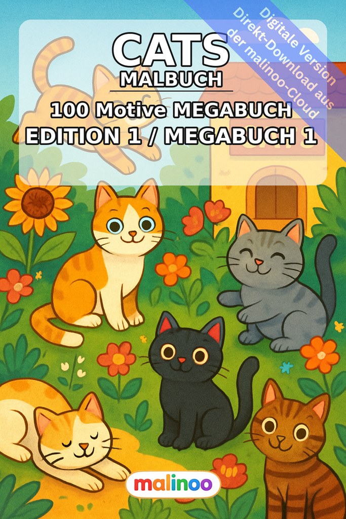 Katzen ausmalen und sofort loslegen