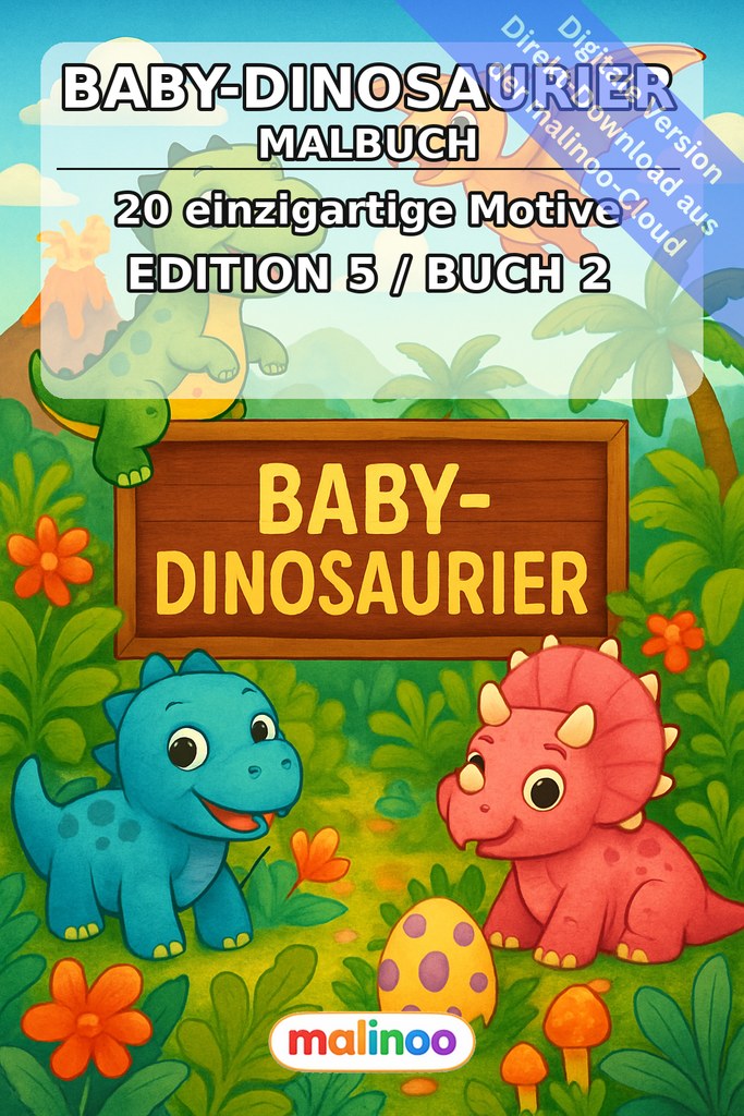 Kleine Dino-Abenteuer zum sofort Losmalen