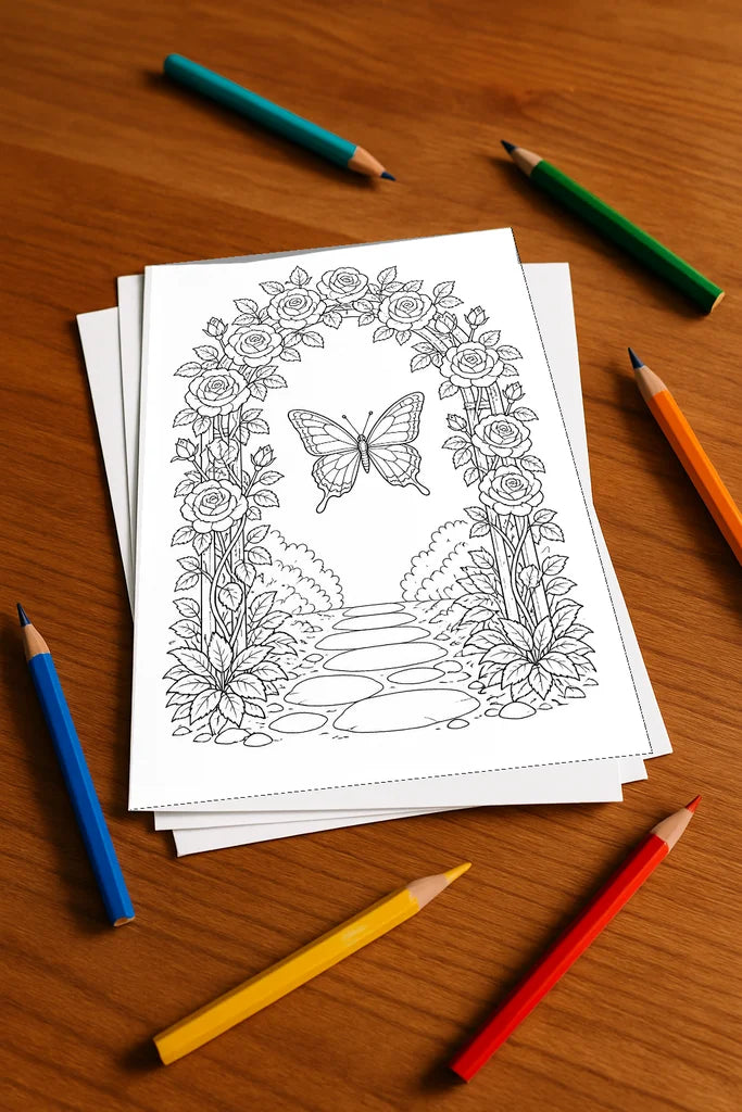 Schmetterlinge Aktivitätsbuch 50 Rätsel- und – Mockup-Ansicht