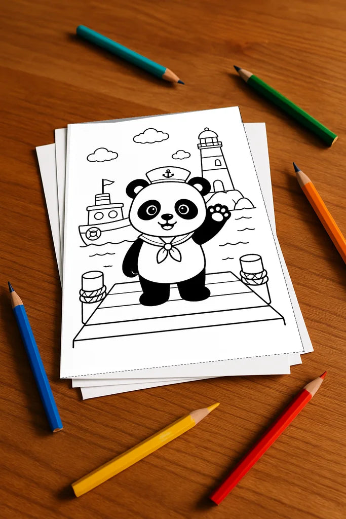 Panda's Aktivitätsbuch 100 Rätsel- und Aktivitätsseiten gedruckt+lose – Mockup-Ansicht