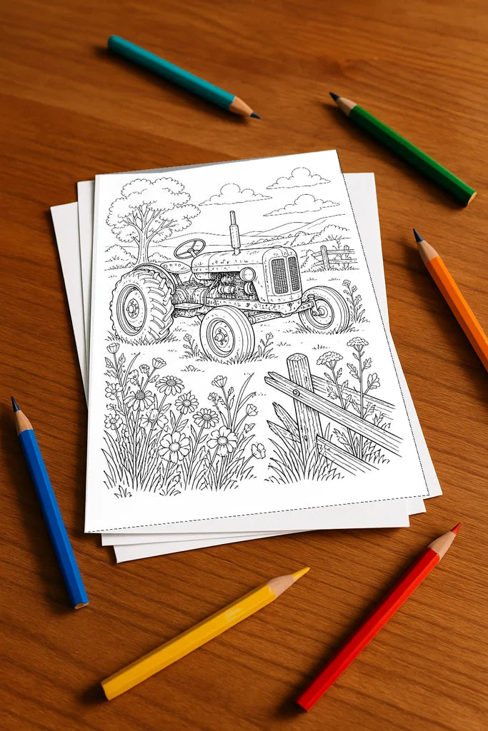 Tractors Activity Aktivitätsbuch 100 Rätsel- und Aktivitätsseiten gedr – Mockup-Ansicht