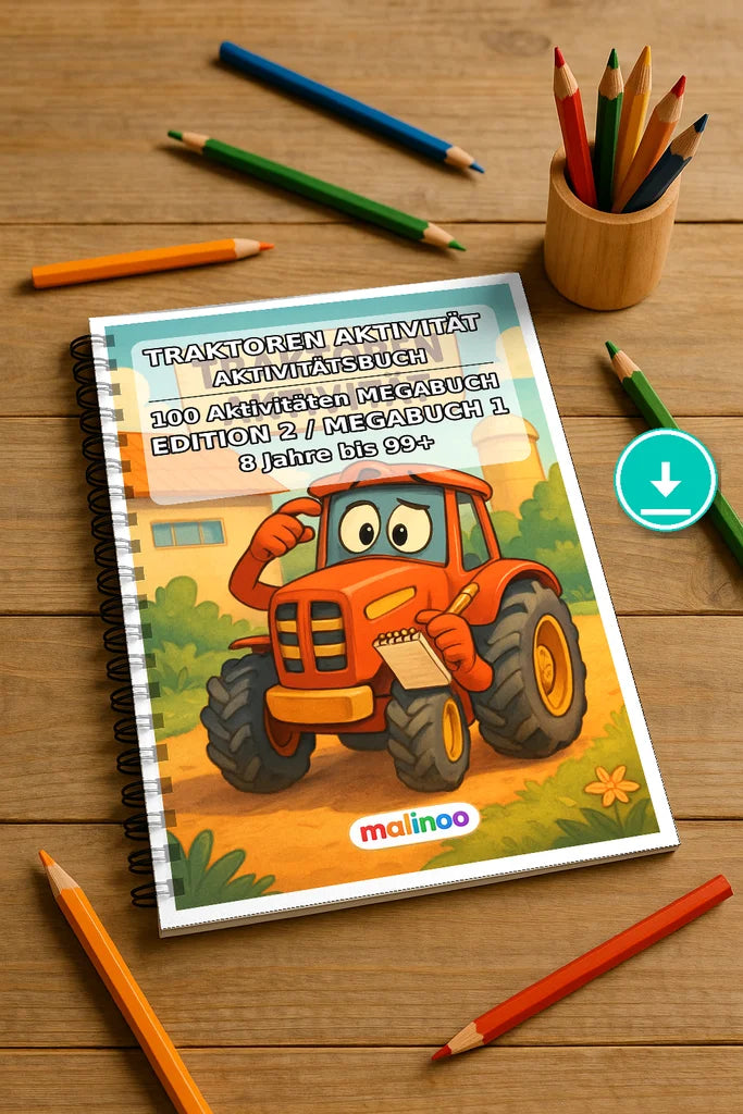 Tractors Activity Aktivitätsbuch 100 Rätsel- und – Mockup-Ansicht