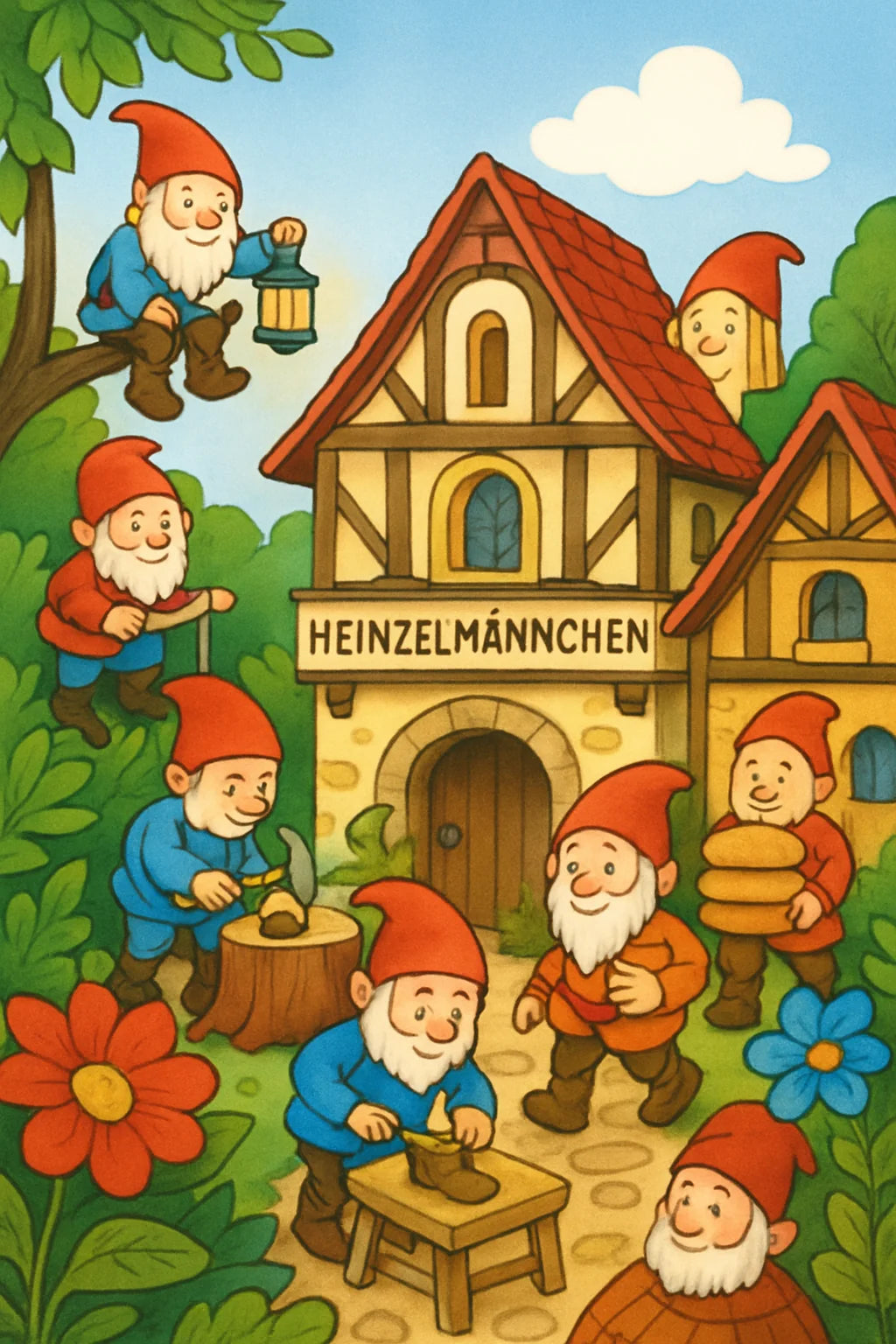 Heinzelmännchen Malbuch