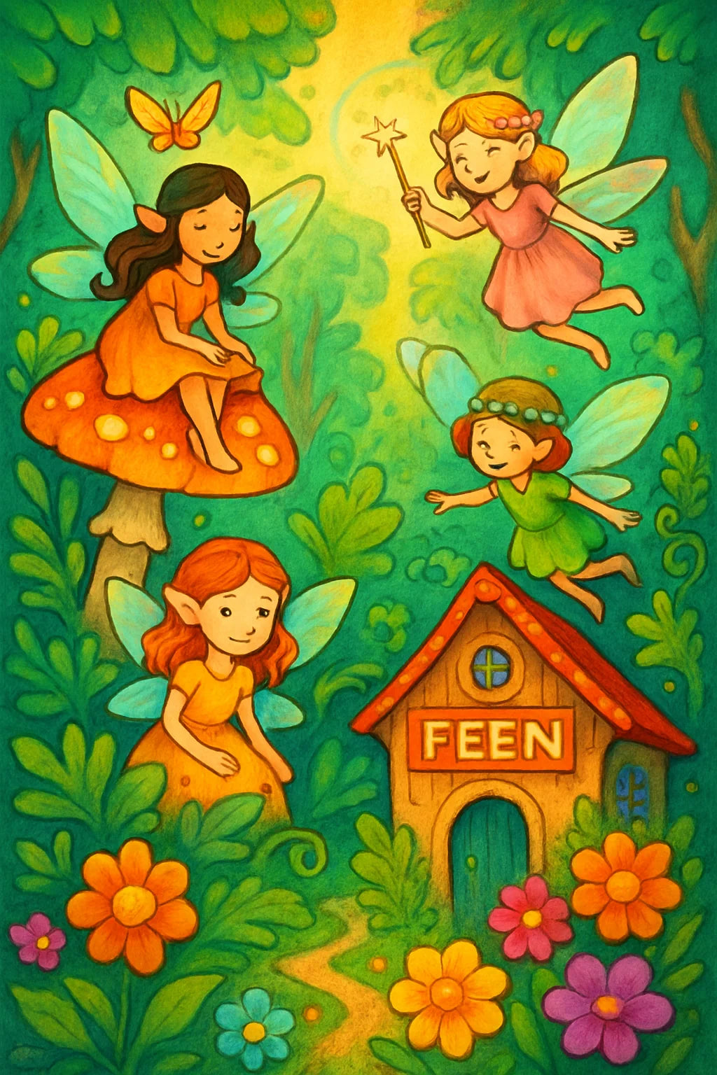 Feen Malbuch