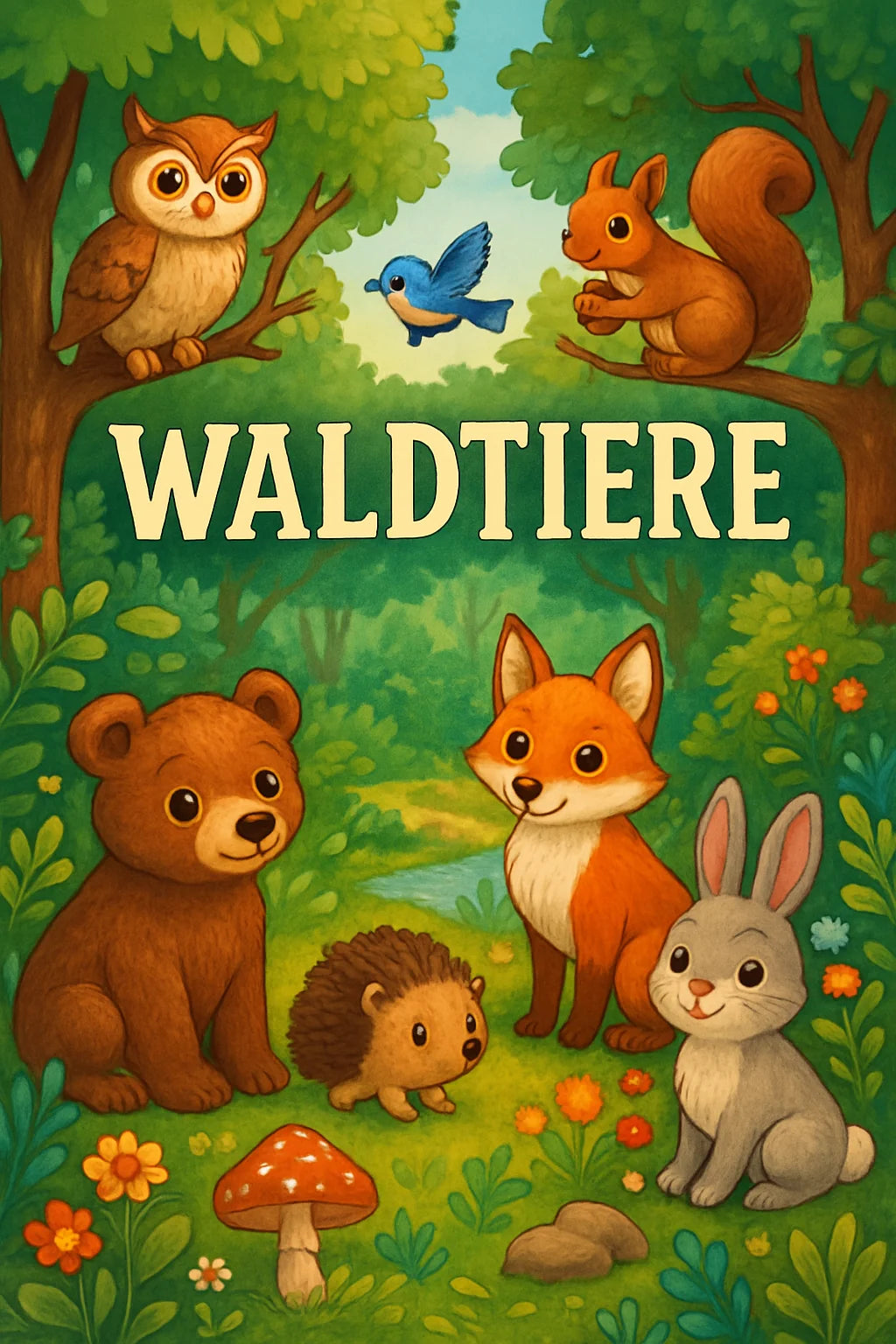 Waldtiere Malbuch