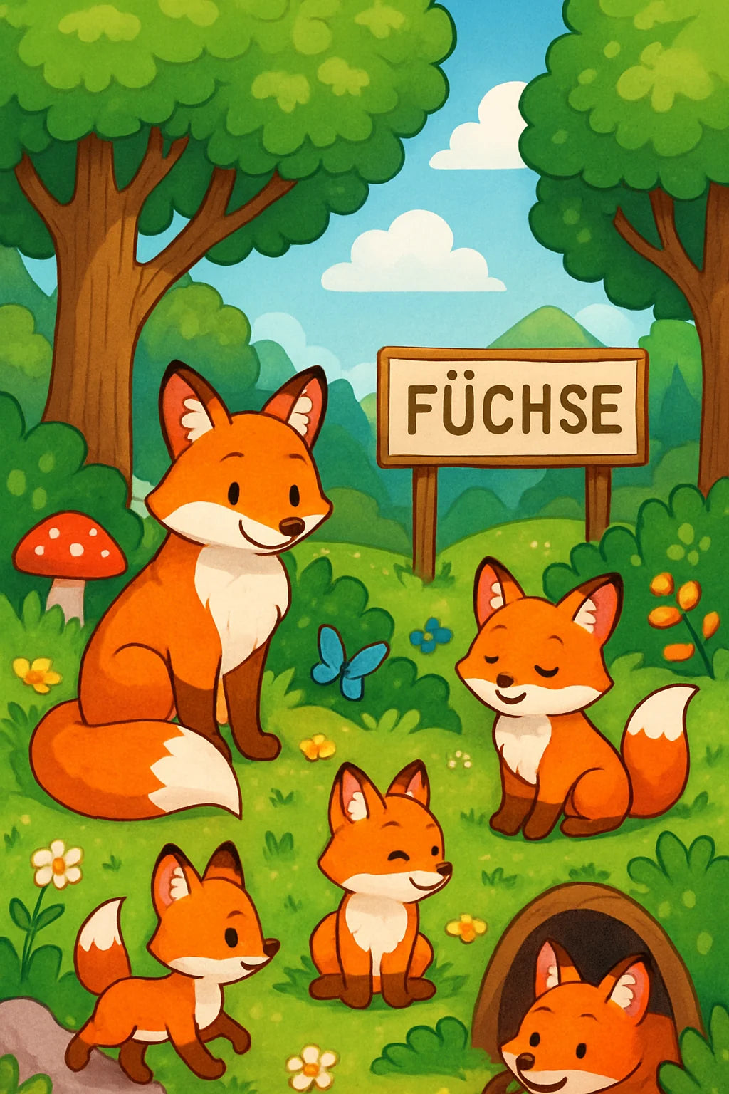 Füchse Malbuch