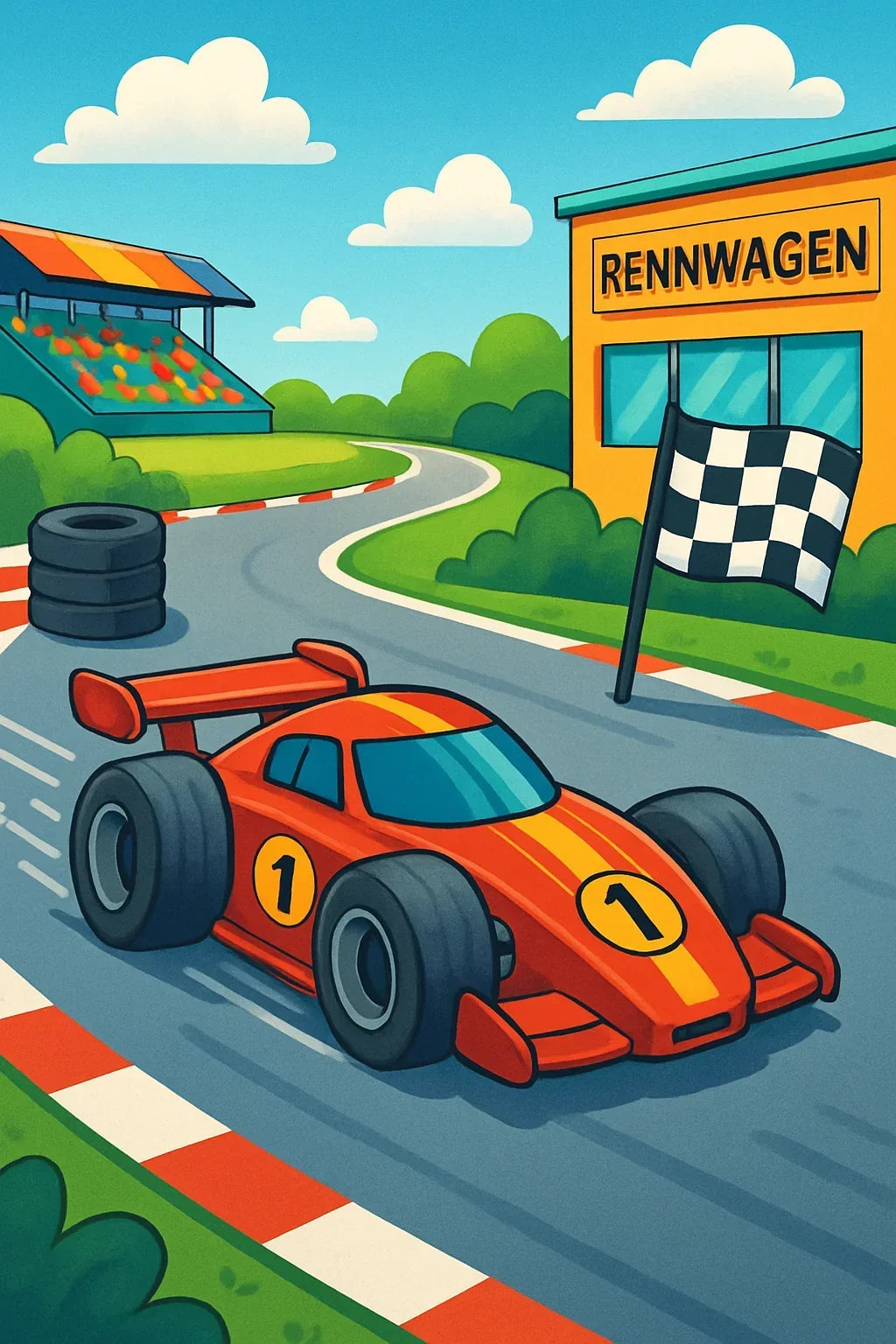 Malbuch Rennwagen