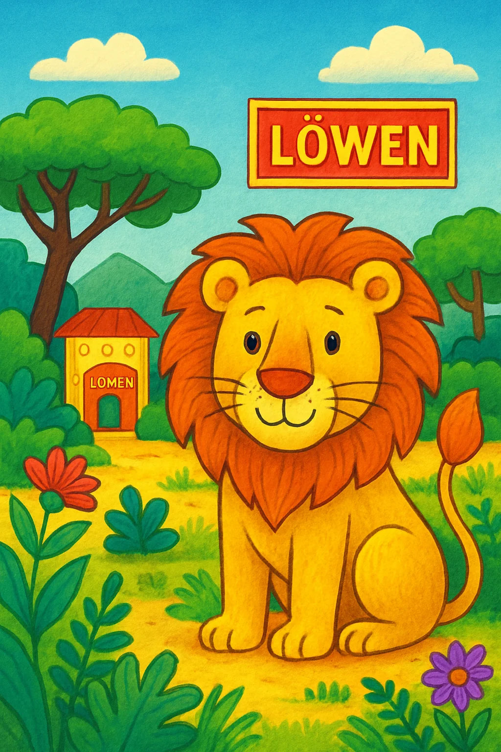 Löwen Malbuch