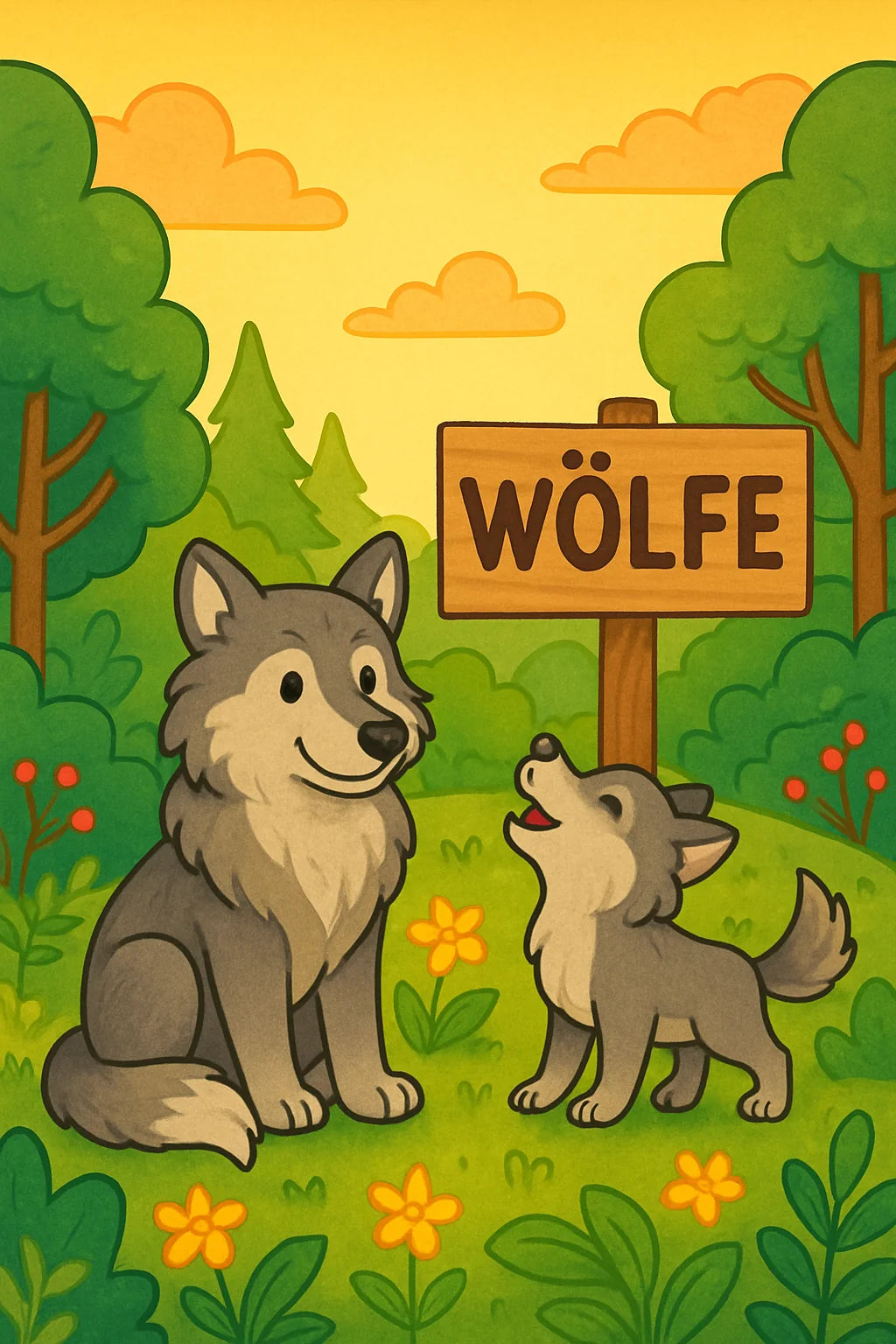 Wölfe Malbuch