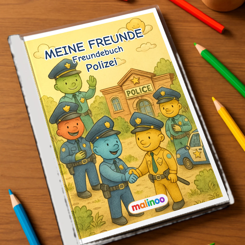 Freundebuch Police mockup