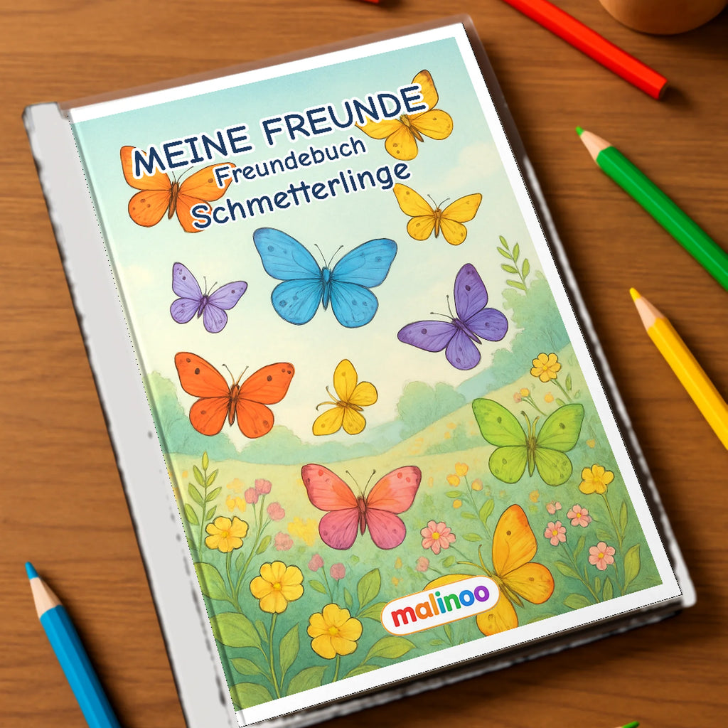 Freundebuch Butterflies mockup