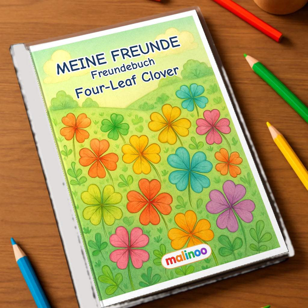 Freundebuch Four-Leaf Clover mockup