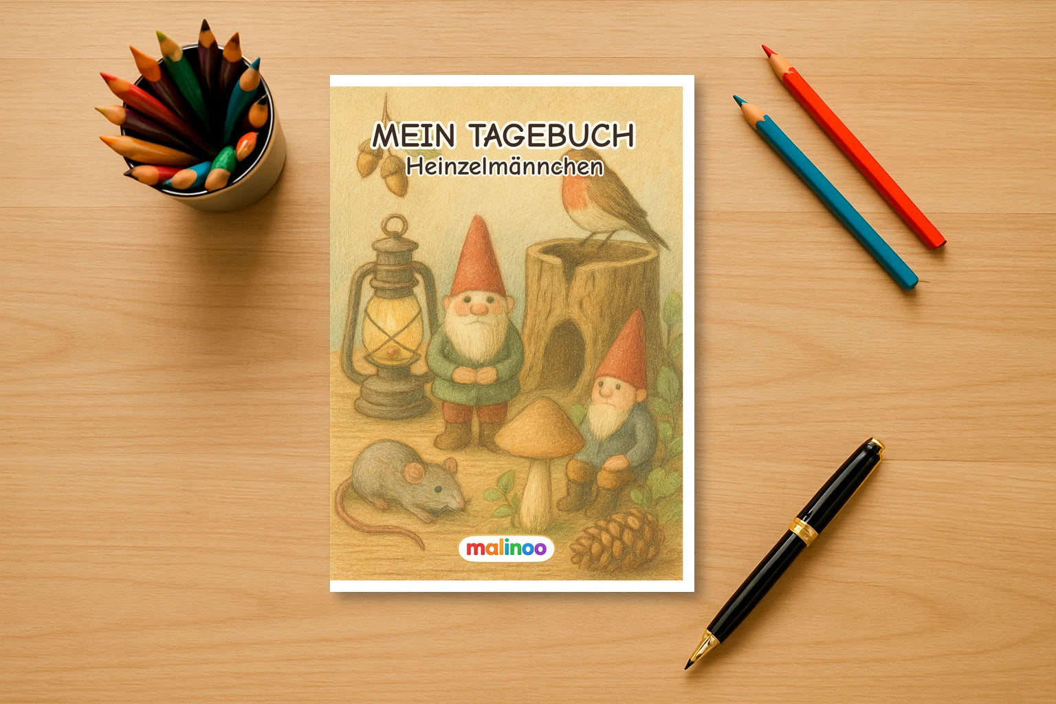 Tagebuch Brownie Activity Medium mockup schreibtisch brownie activity