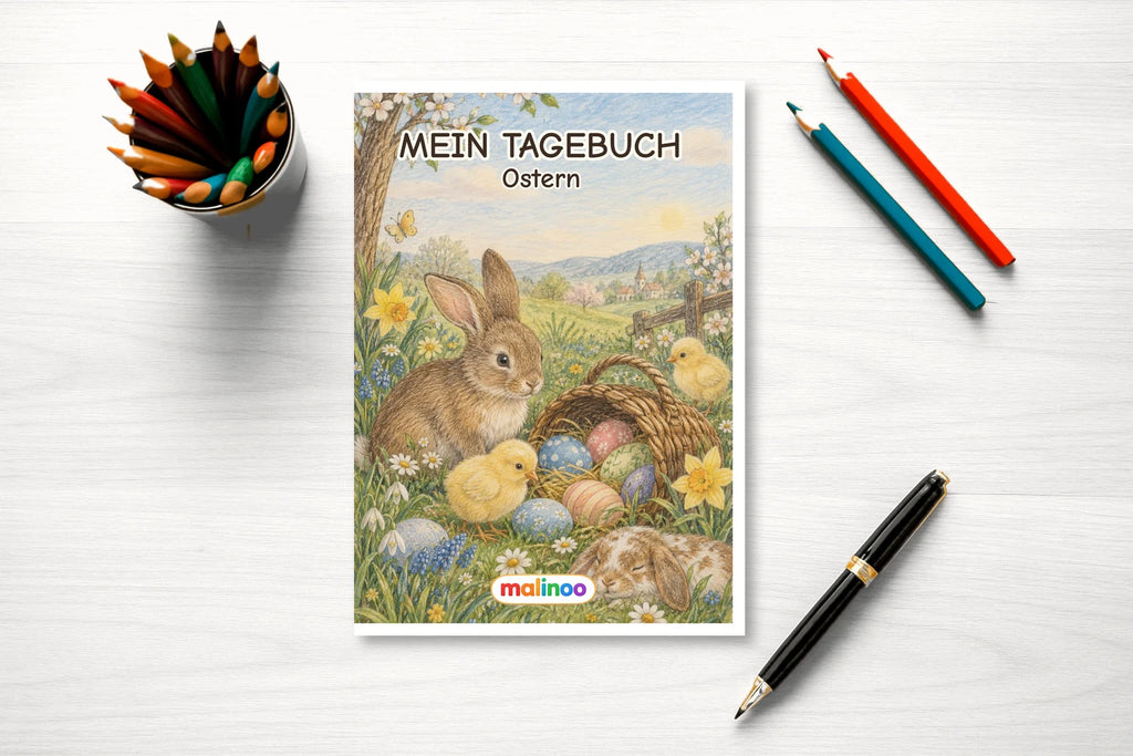 Tagebuch Easter Low mockup schreibtisch easter