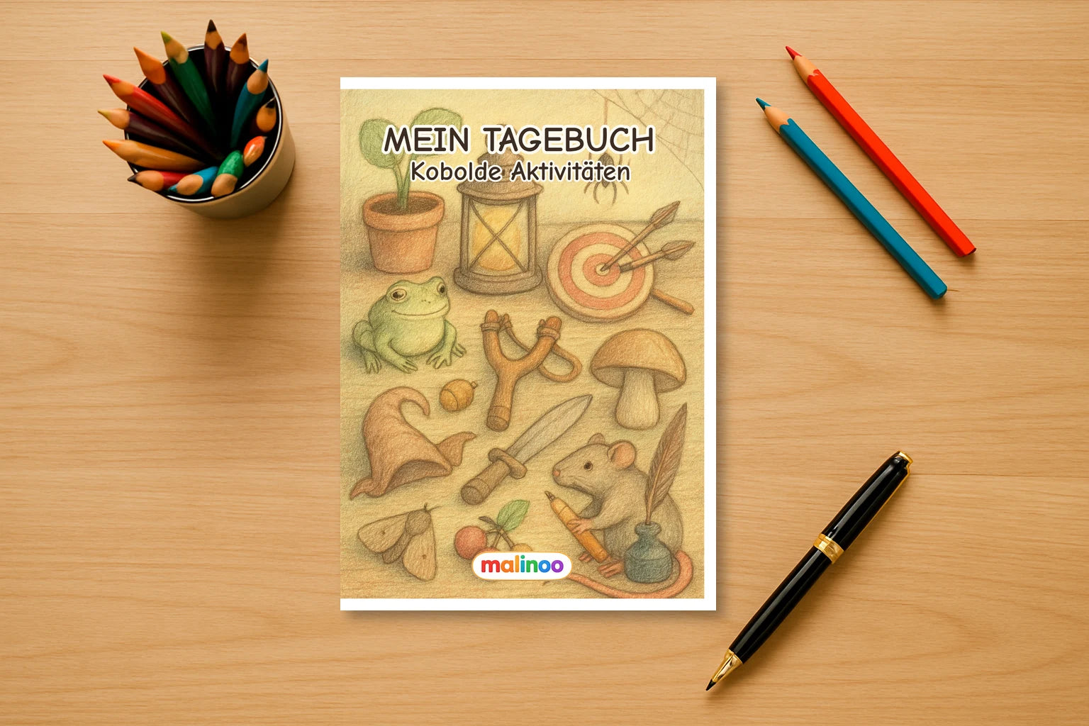 Tagebuch Goblins Activity Medium mockup schreibtisch goblins activity