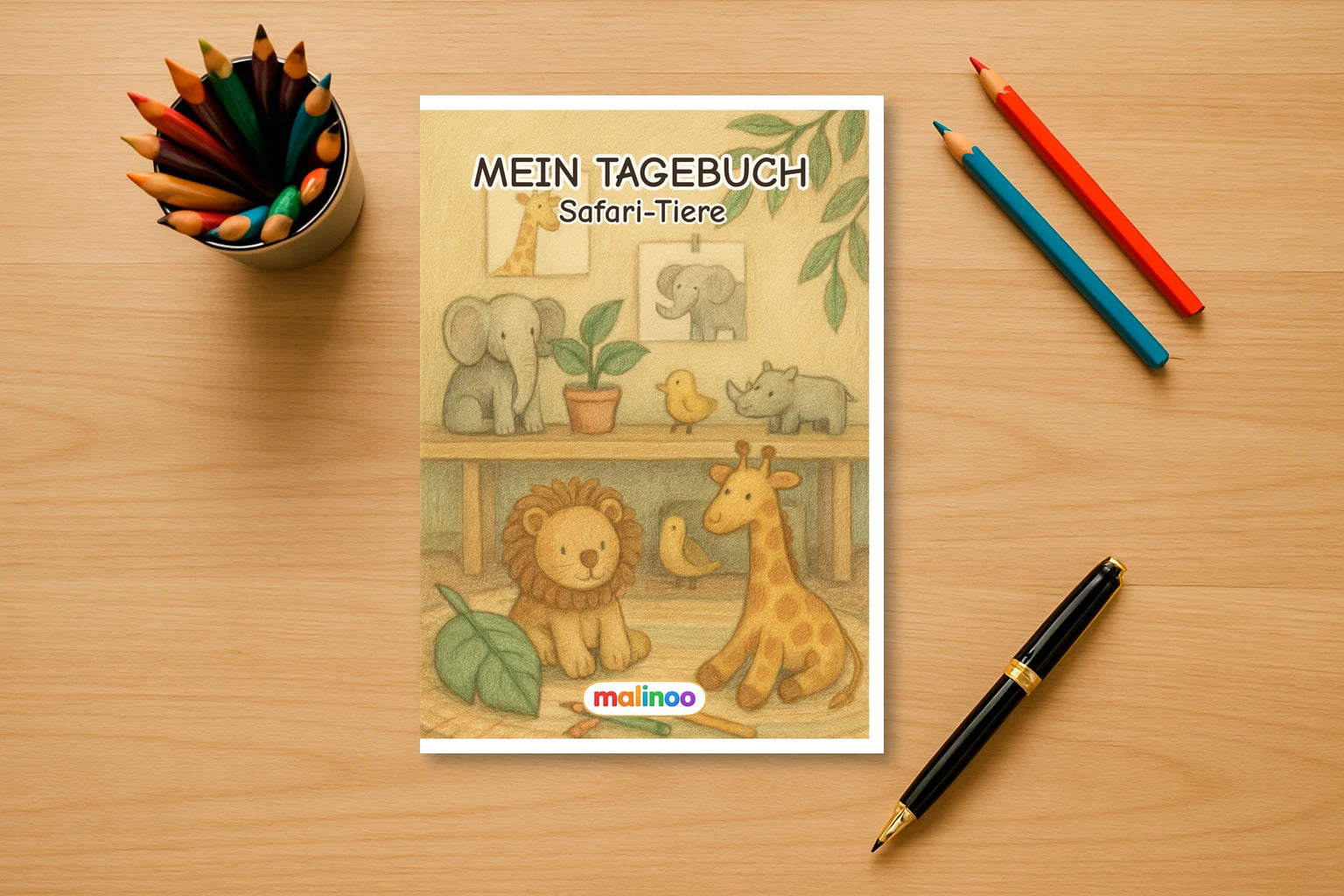 Tagebuch Safari Animals Low