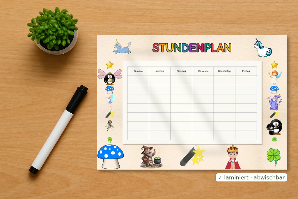fairies Stundenplan mockup