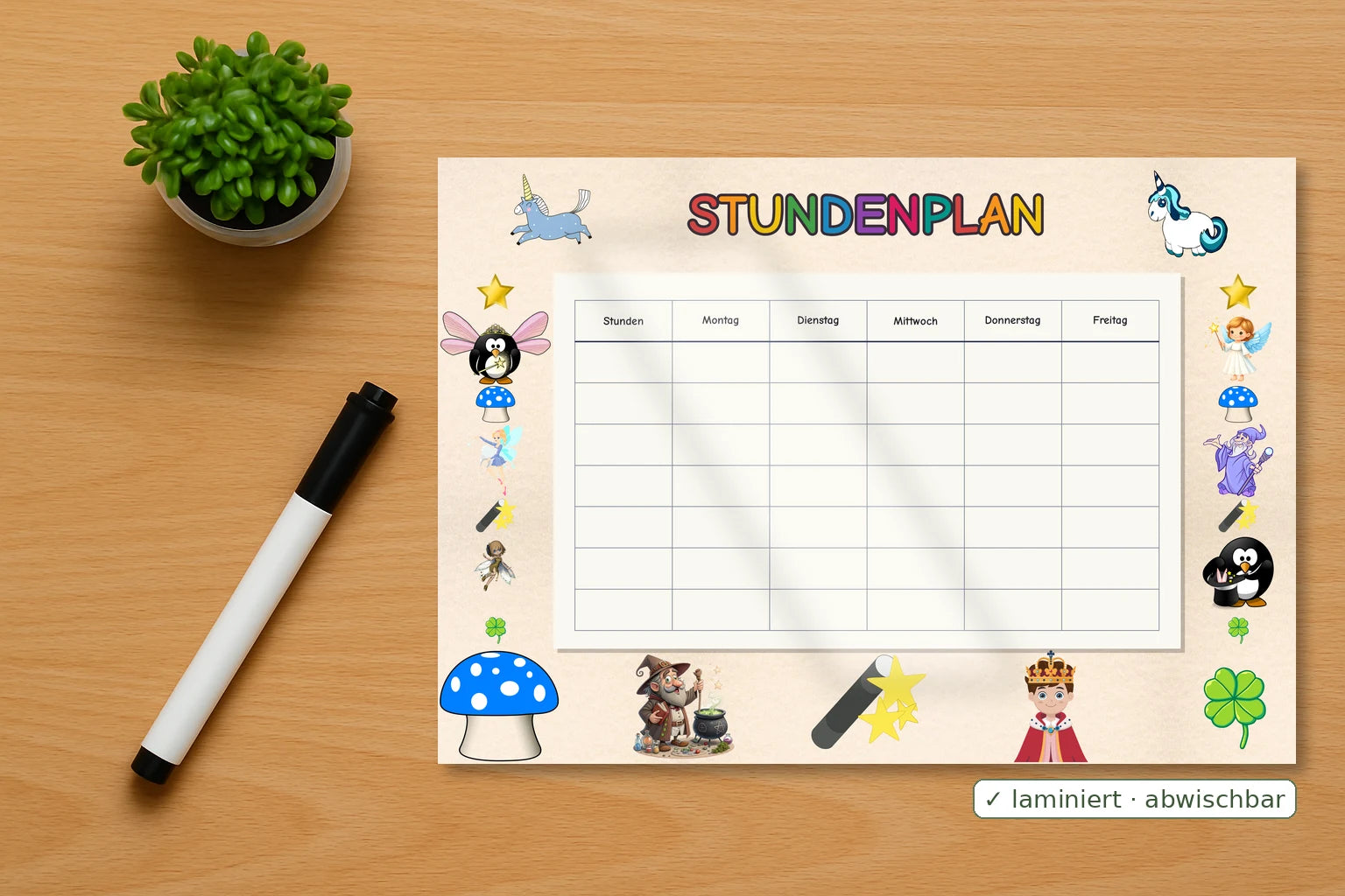 fairies Stundenplan mockup