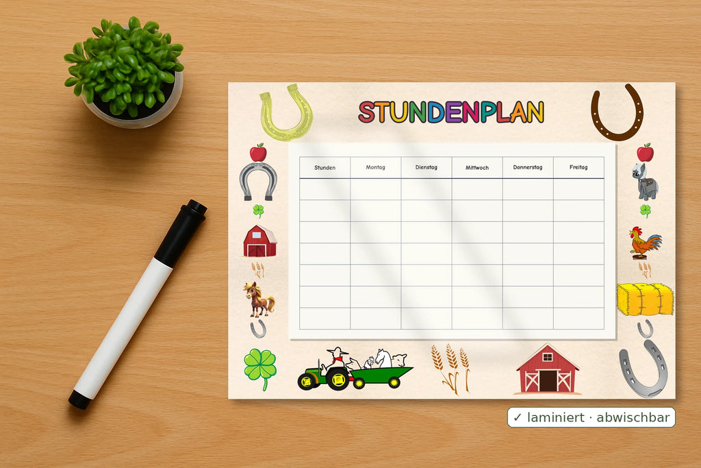 horseshoe Stundenplan mockup