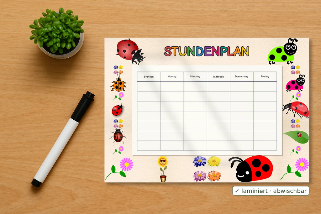 ladybug Stundenplan mockup