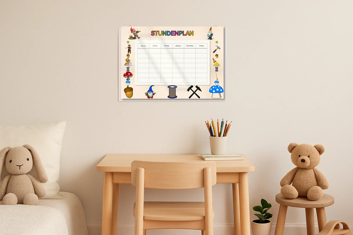 brownie Stundenplan kinderzimmer