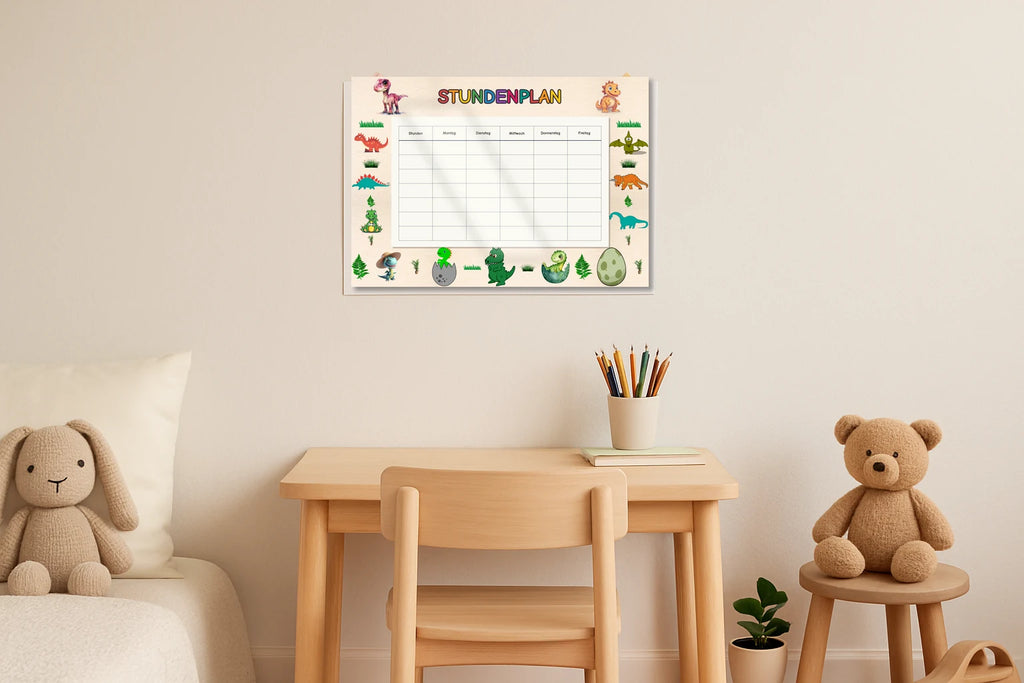 dinosaur Stundenplan kinderzimmer