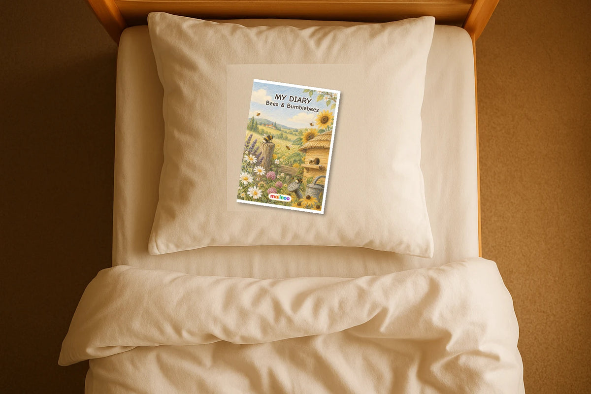 Tagebuch Bees And Bumblebees Low mockup bett bees and bumblebees en