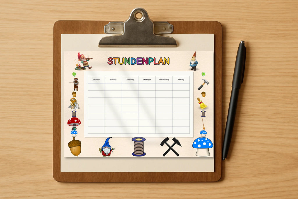 brownie Stundenplan klemmbrett
