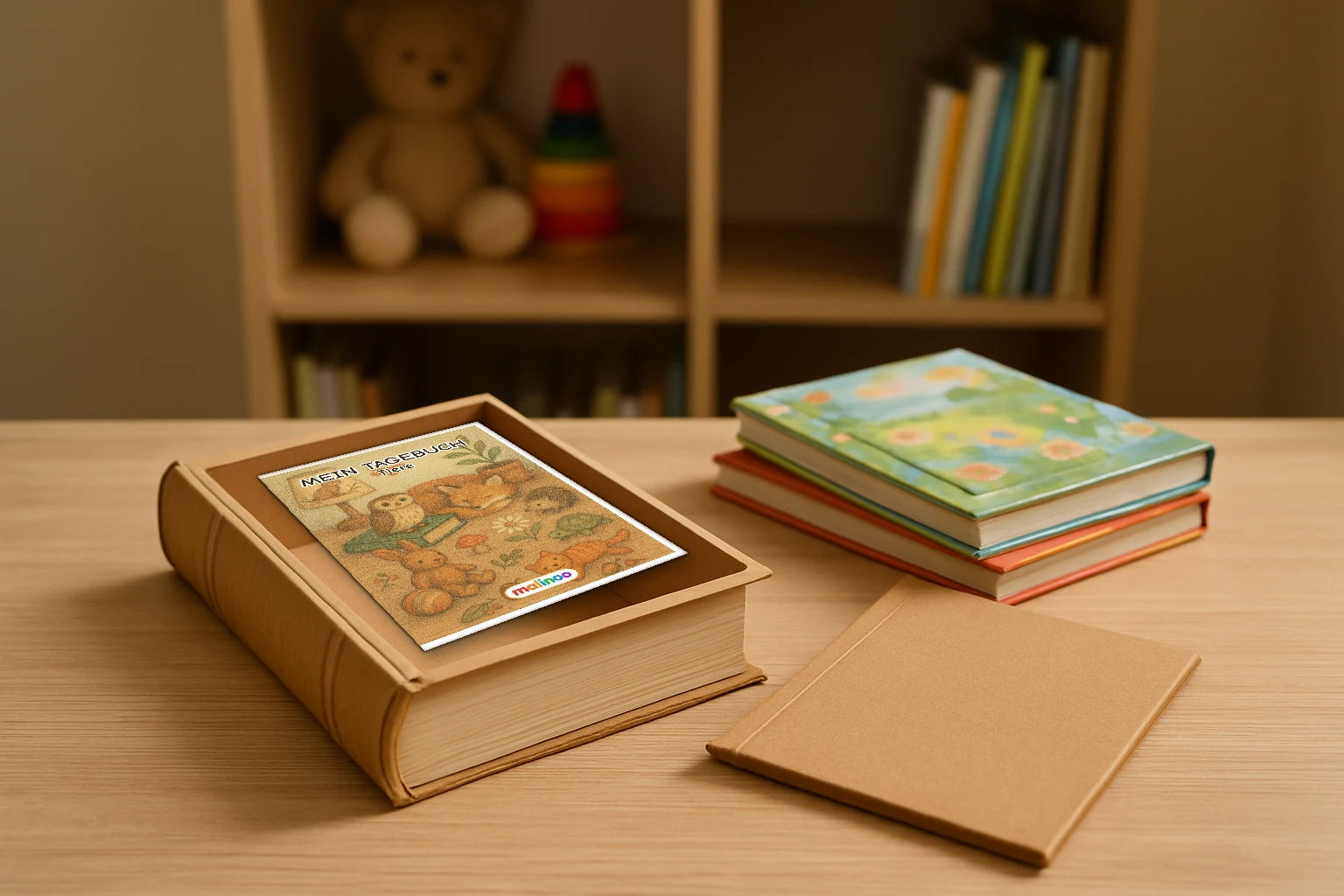 Tagebuch Baby Animals Activity Low mockup versteckbox baby animals activity