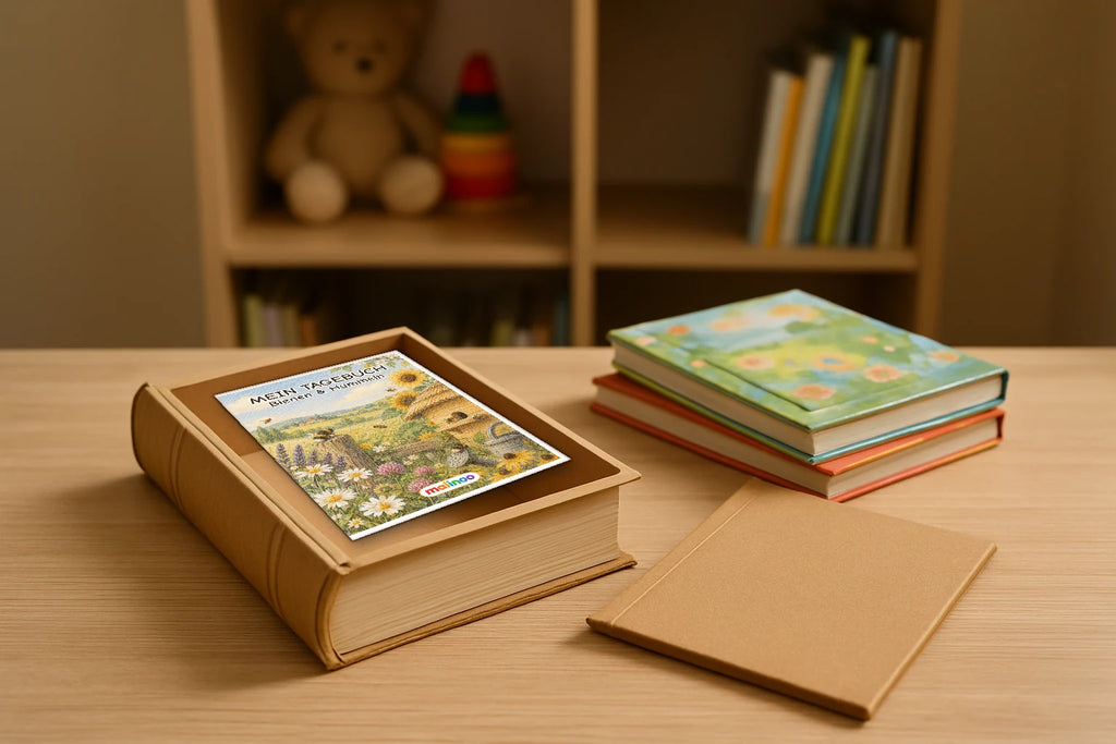 Tagebuch Bees And Bumblebees Low mockup versteckbox bees and bumblebees