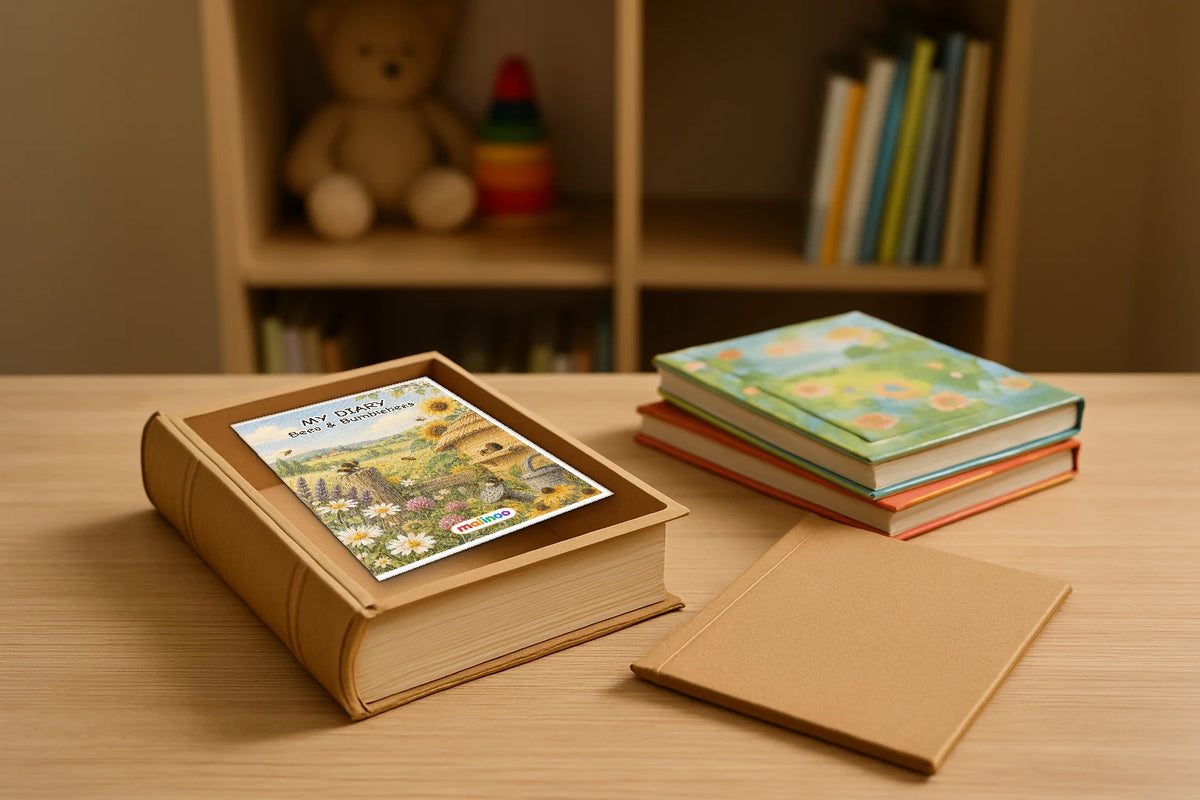 Tagebuch Bees And Bumblebees Low mockup versteckbox bees and bumblebees en
