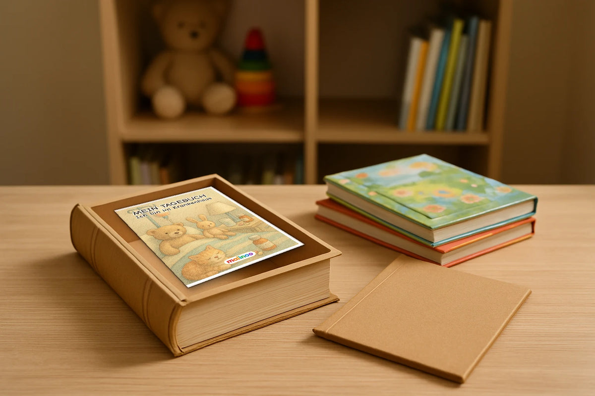 Tagebuch Hospital Stay Medium mockup versteckbox hospital stay