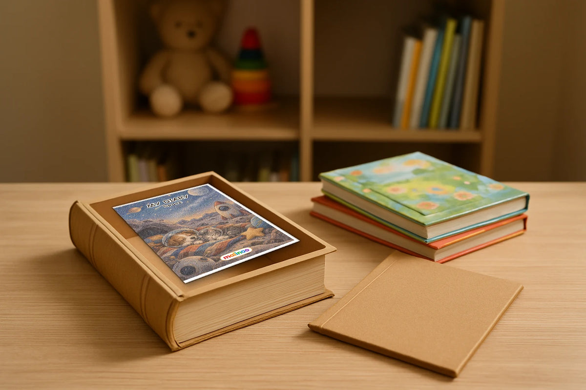 Tagebuch Space Low mockup versteckbox space en