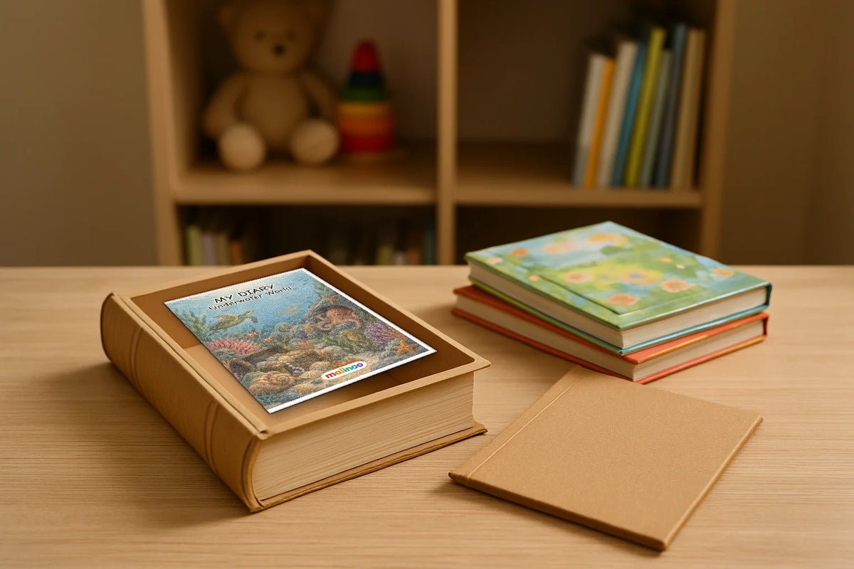 Tagebuch Underwater World Medium mockup versteckbox underwater world en