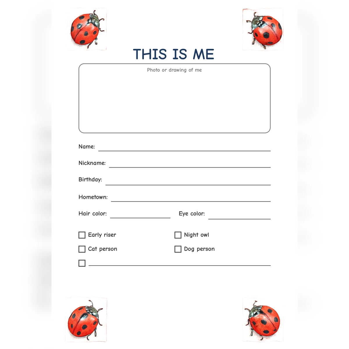 Friendship Book Ladybug