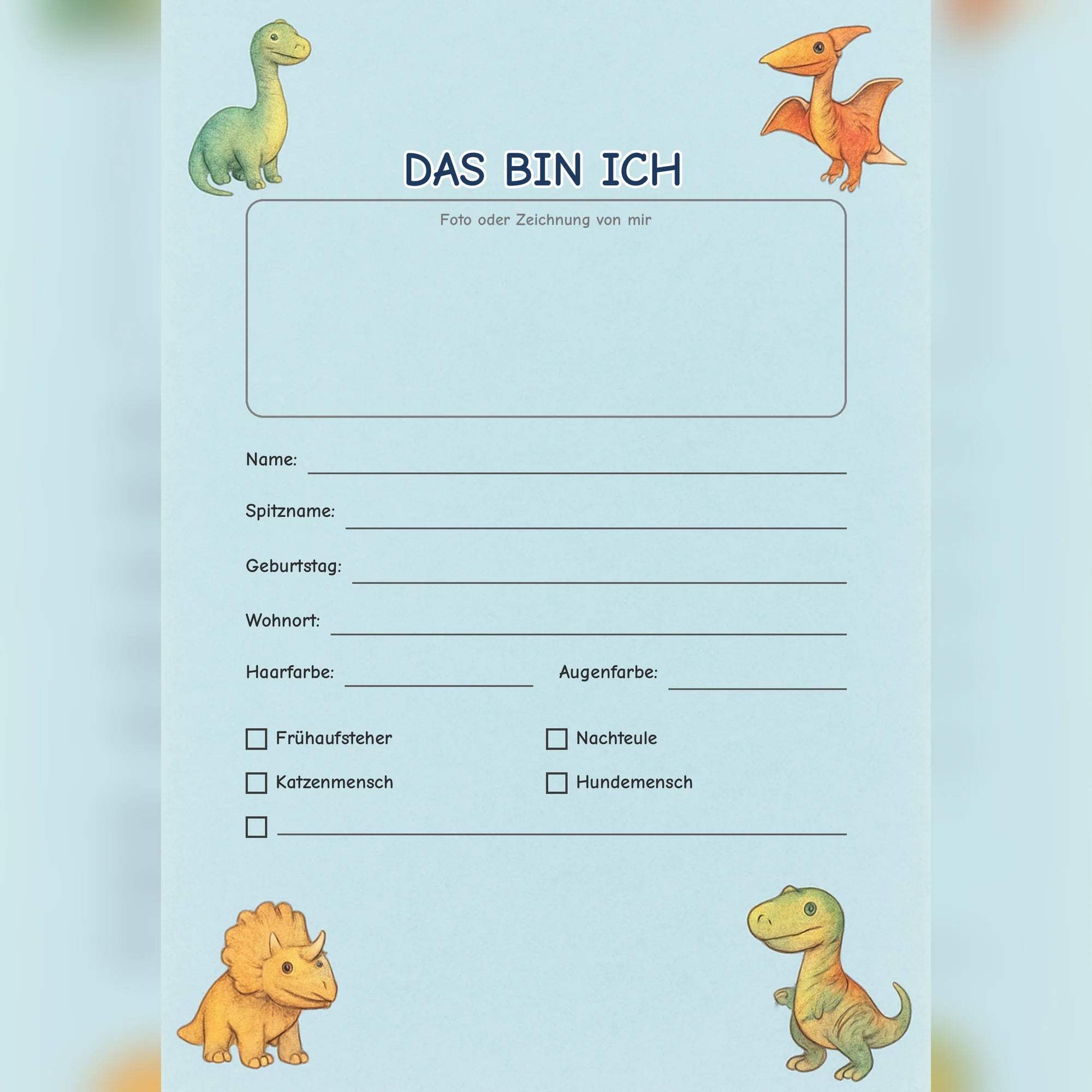 Freundebuch Dinosaur preview