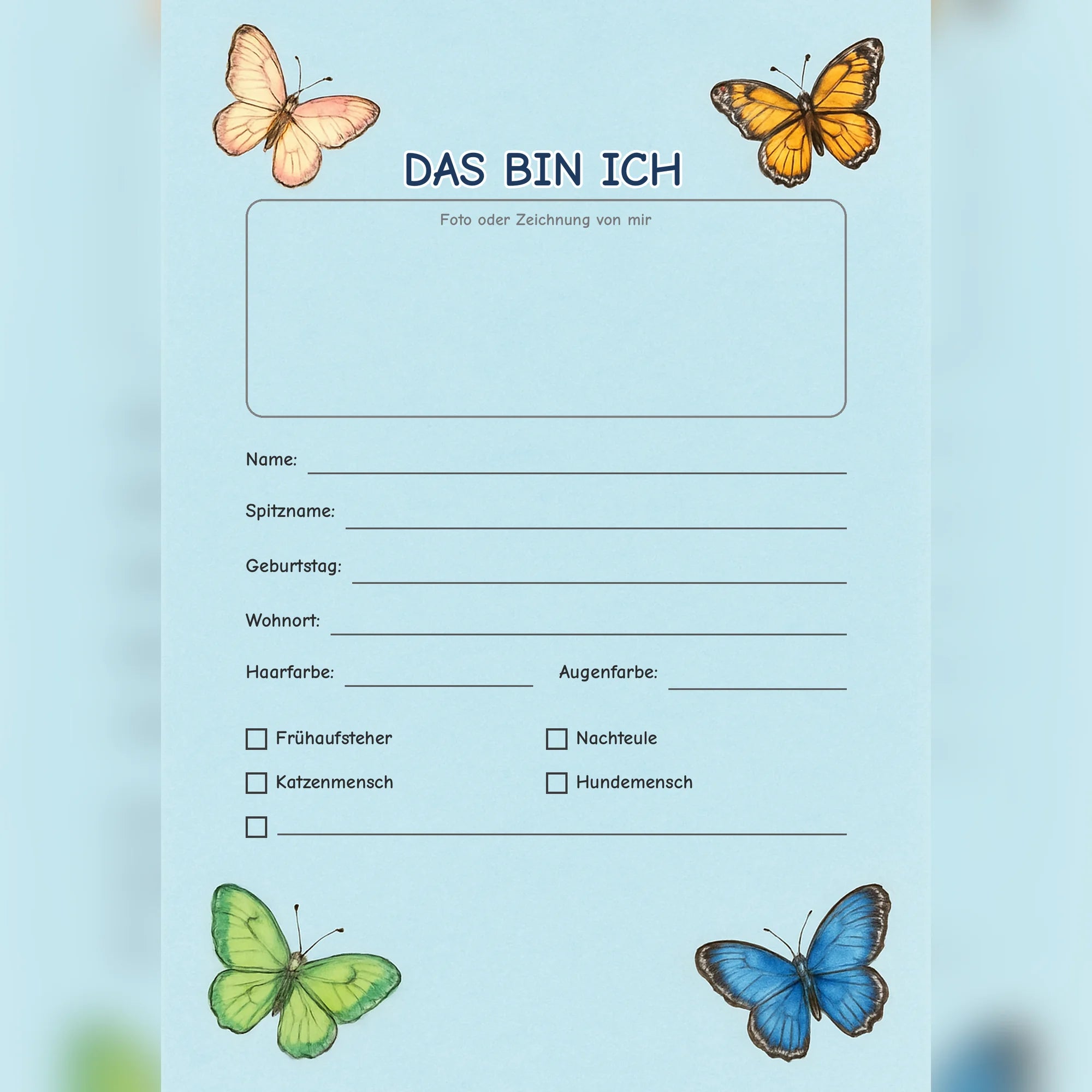 Freundebuch Butterflies preview