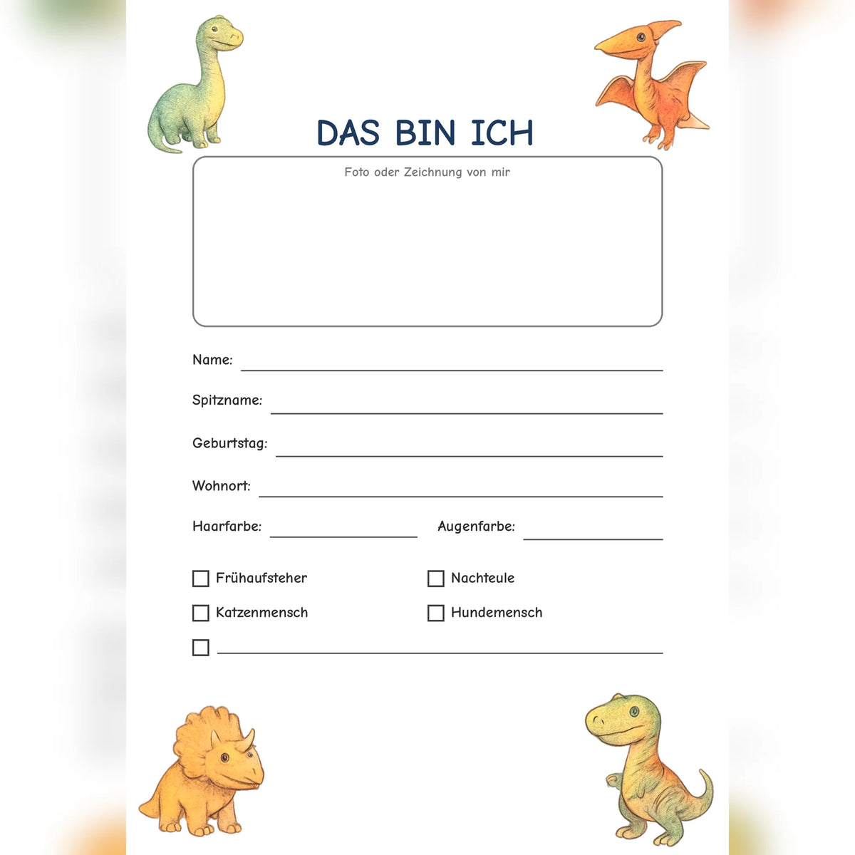 Freundebuch Dinosaur