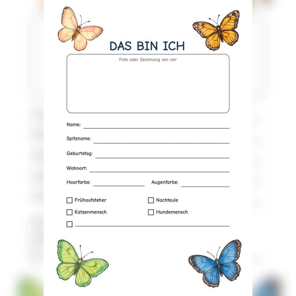 Freundebuch Butterflies