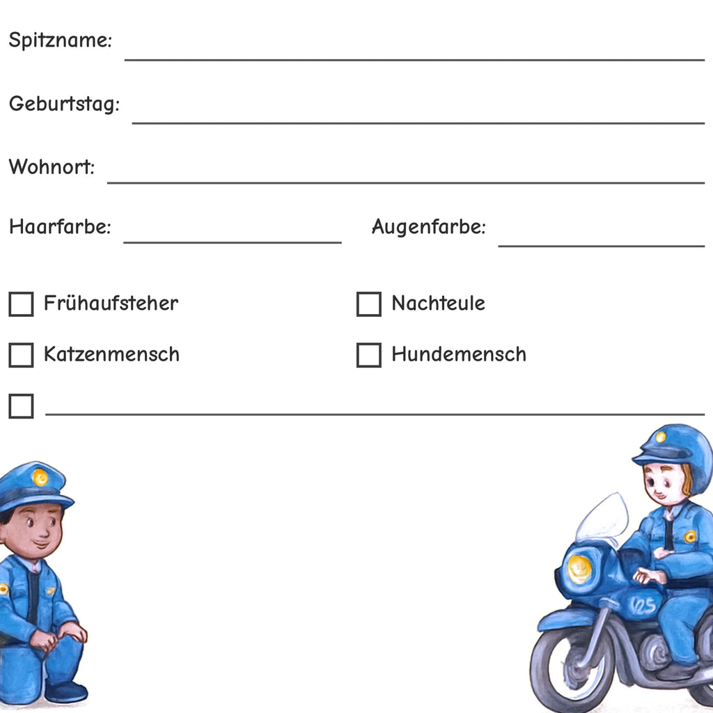 Freundebuch Police