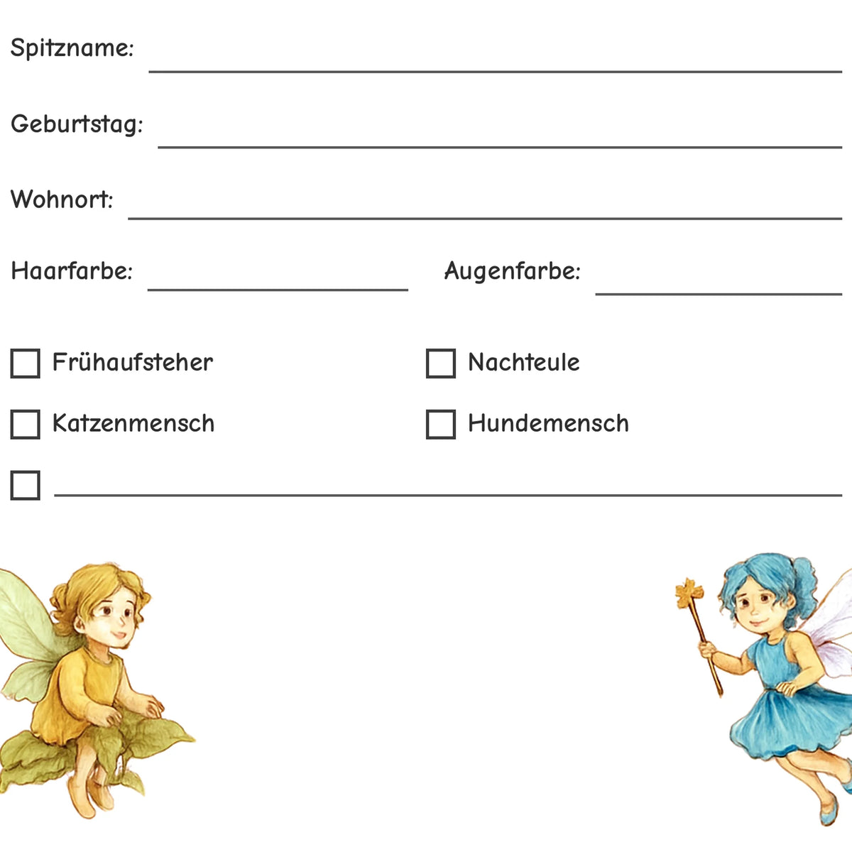 Freundebuch Fairies