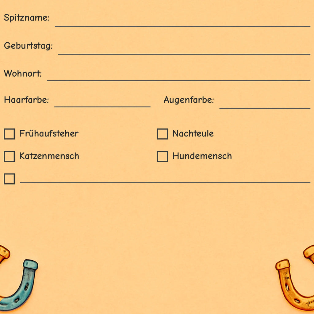 Freundebuch Horseshoe detail ankreuzfelder