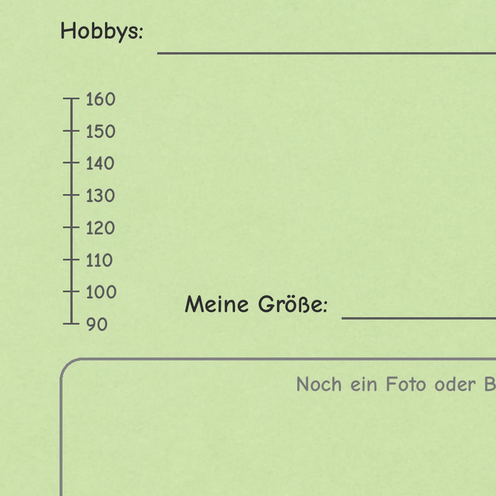 Freundebuch Brownie detail groessenmesser